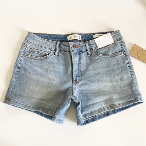 Jessica Simpson Midrise Cuff Shorts - Picture 1 of 11